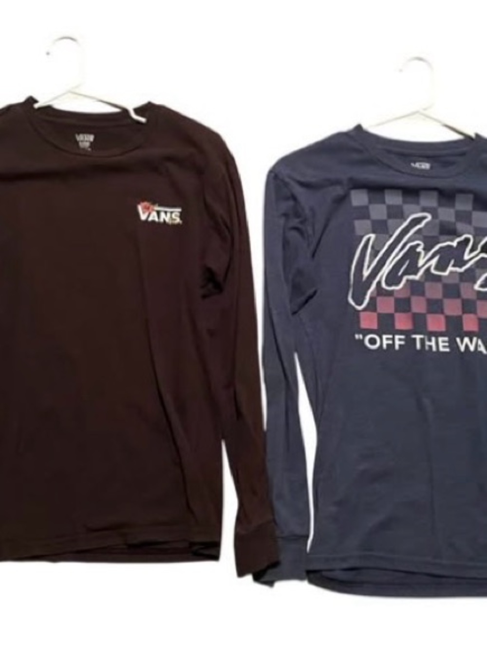 Vans Black and Navy Long Sleeve Kids Tee Duo